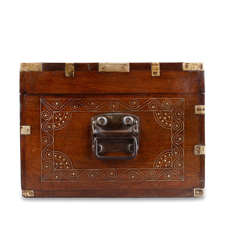 Side View Of Antique Burmese Dowry Chest | Indigo Antiques