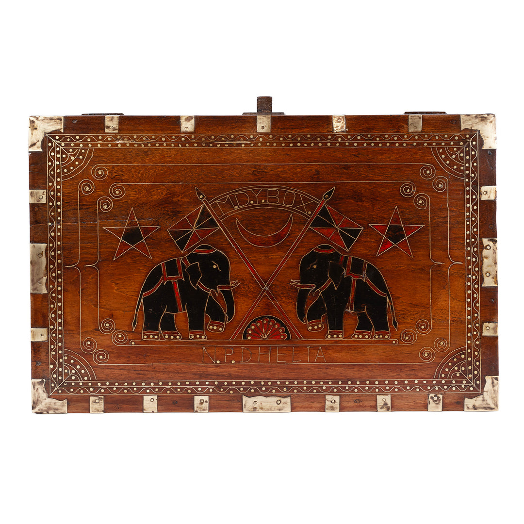 Top Down VIew Of Antique Burmese Dowry Chest | Indigo Antiques