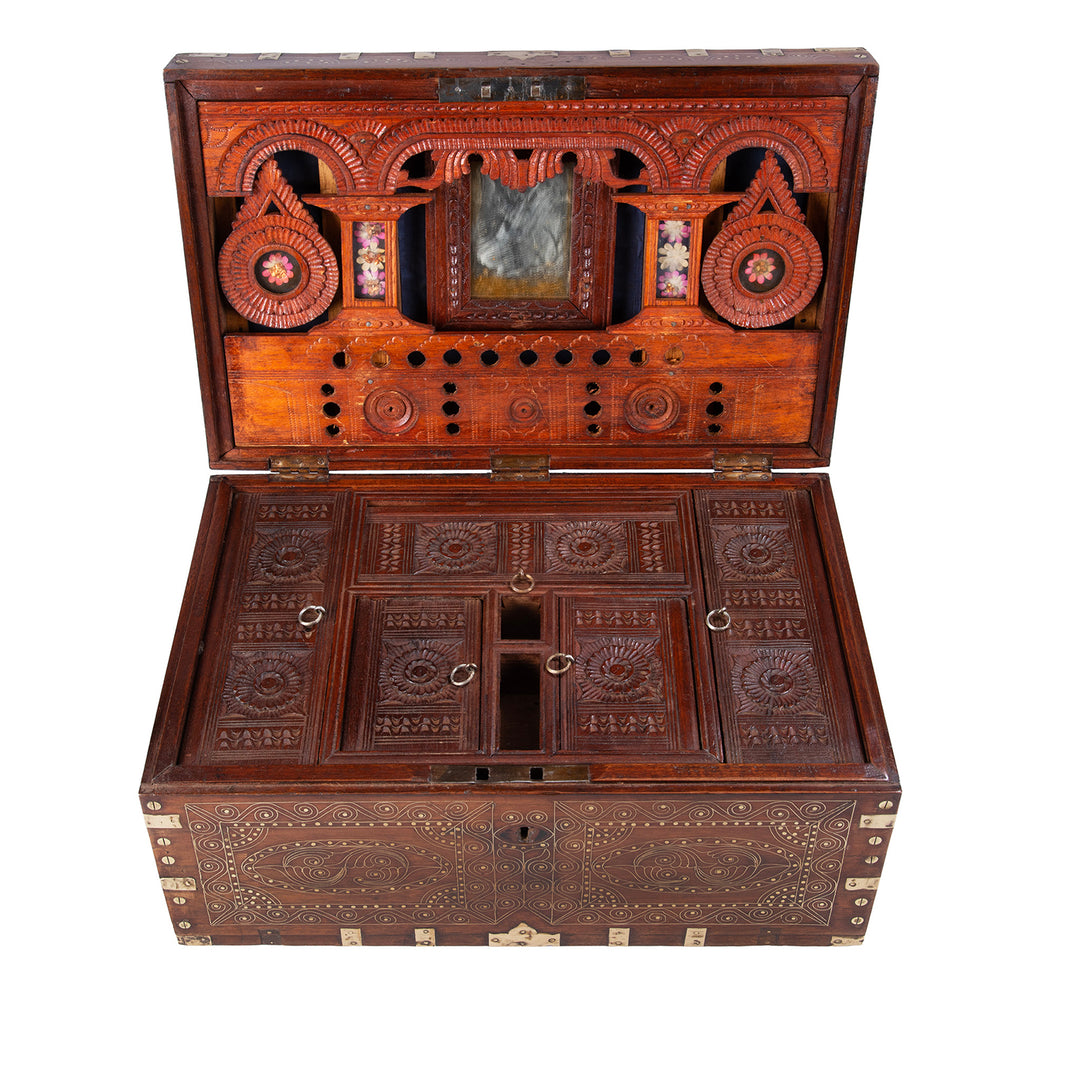 Interior Of Antique Burmese Dowry Chest | Indigo Antiques