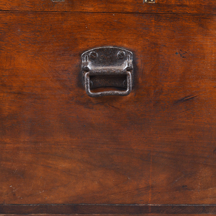 Handle Detail From Antique Indian Brass Bound Burmese Dowry Chest