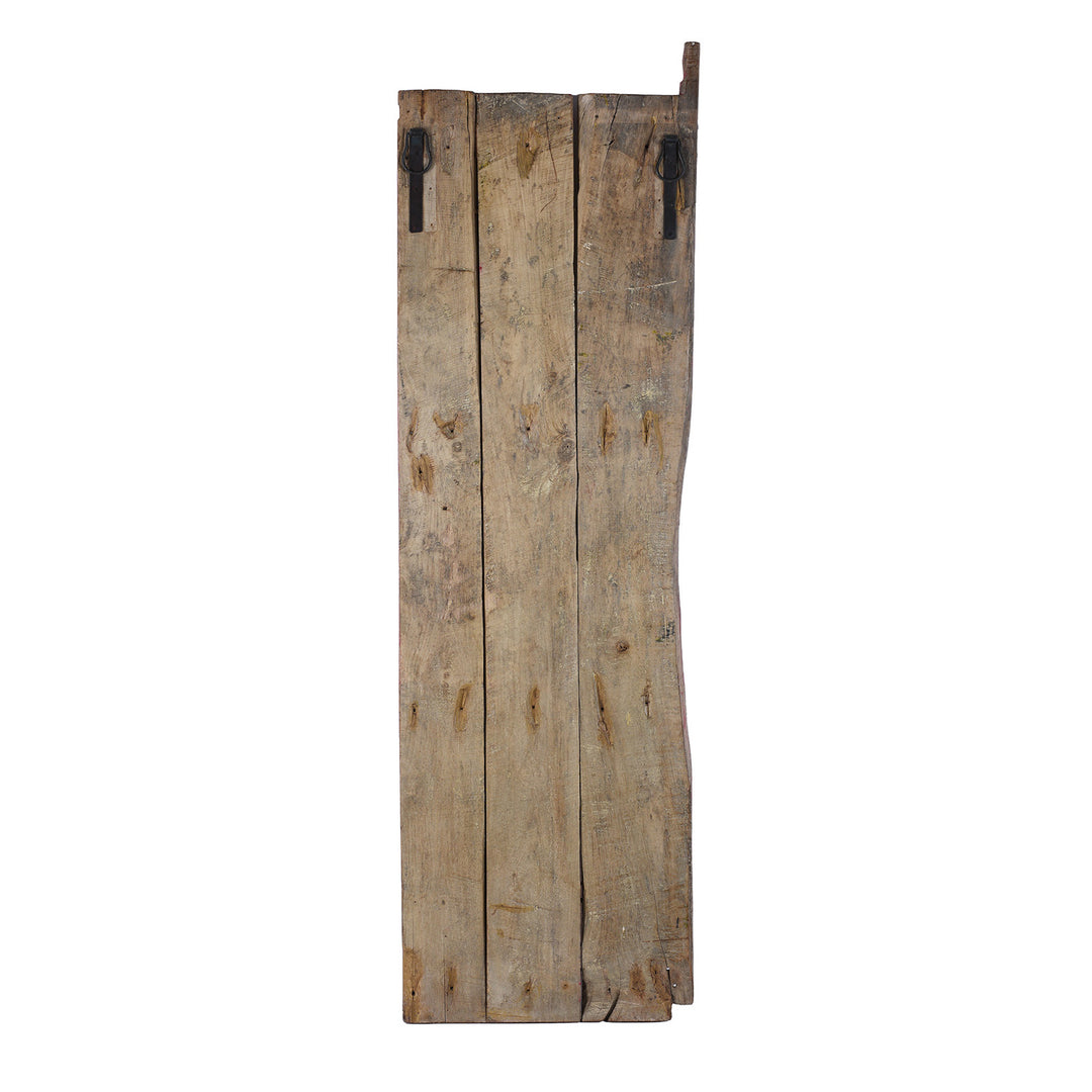 Back Of Vintage Painted Leopard Panel From Madhya Pradesh | INDIGO ANTIQUES