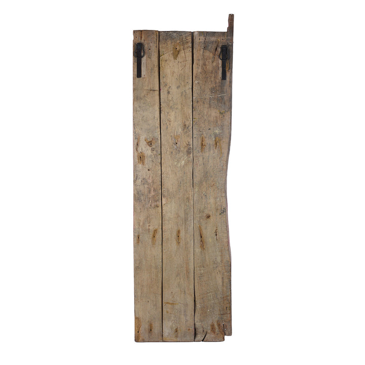 Back Of Vintage Painted Leopard Panel From Madhya Pradesh | INDIGO ANTIQUES