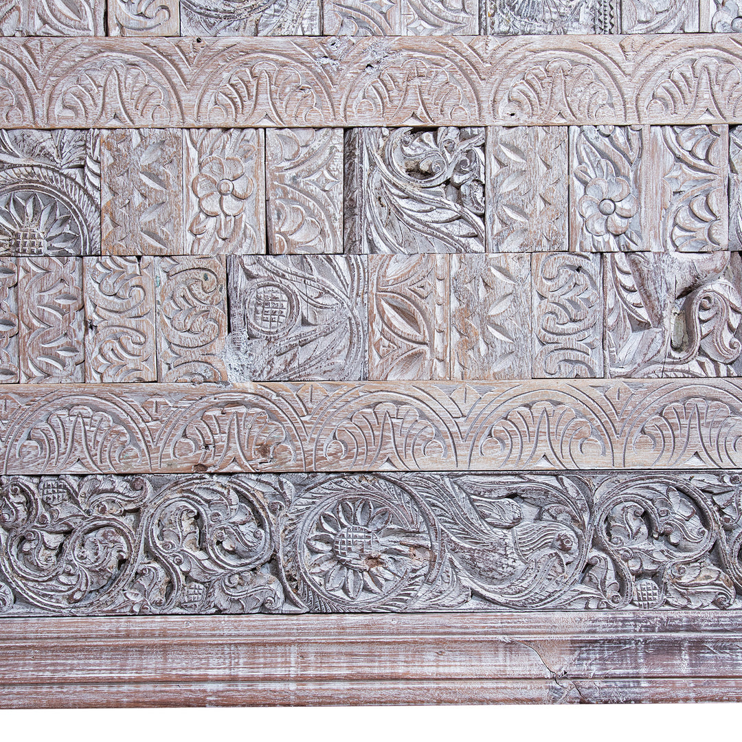 Detail From Large Decorative Panel Made From Old Indian Architectural Carvings | Indigo Antiques