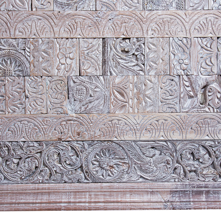 Detail From Large Decorative Panel Made From Old Indian Architectural Carvings | Indigo Antiques