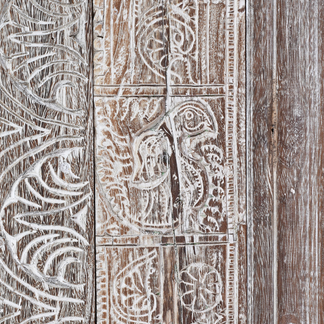 Detail From Medium Decorative Panel Made From Old Indian Architectural Carvings | Indigo Antiques