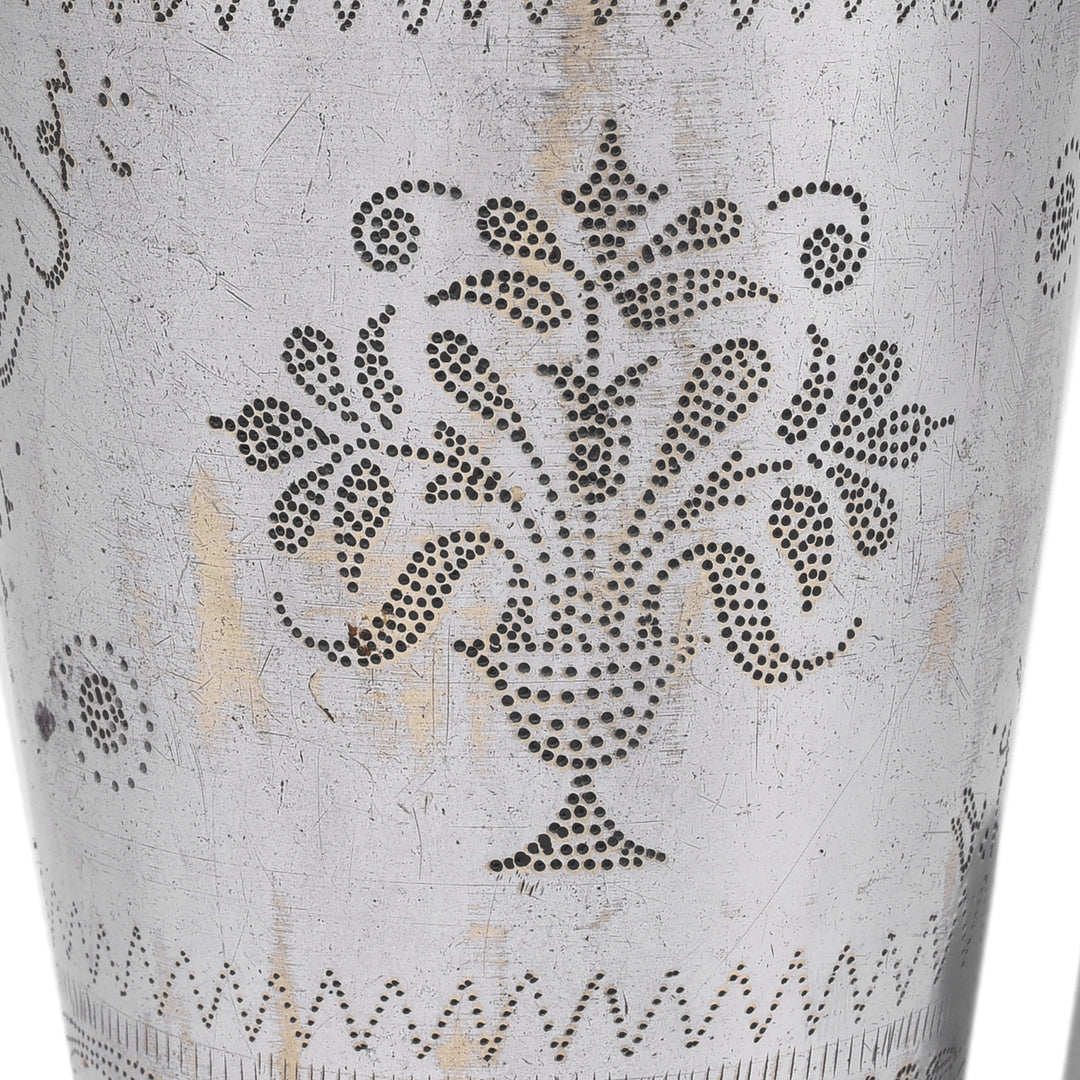 Detail From Flower Vase Vintage Indian Lassi Cup | Indigo Antiques