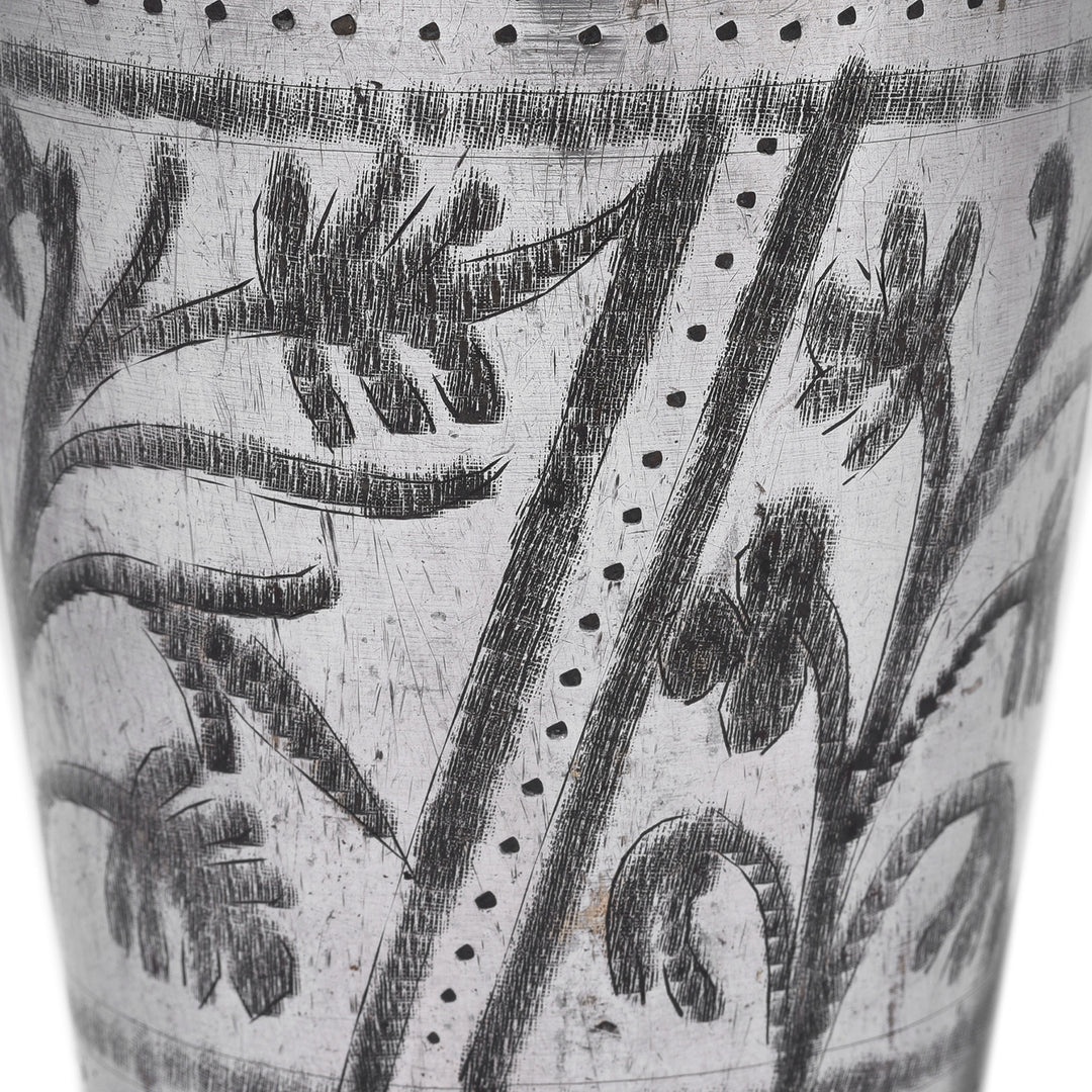 Detail From Floral Vintage Indian Lassi Cup | Indigo Antiques