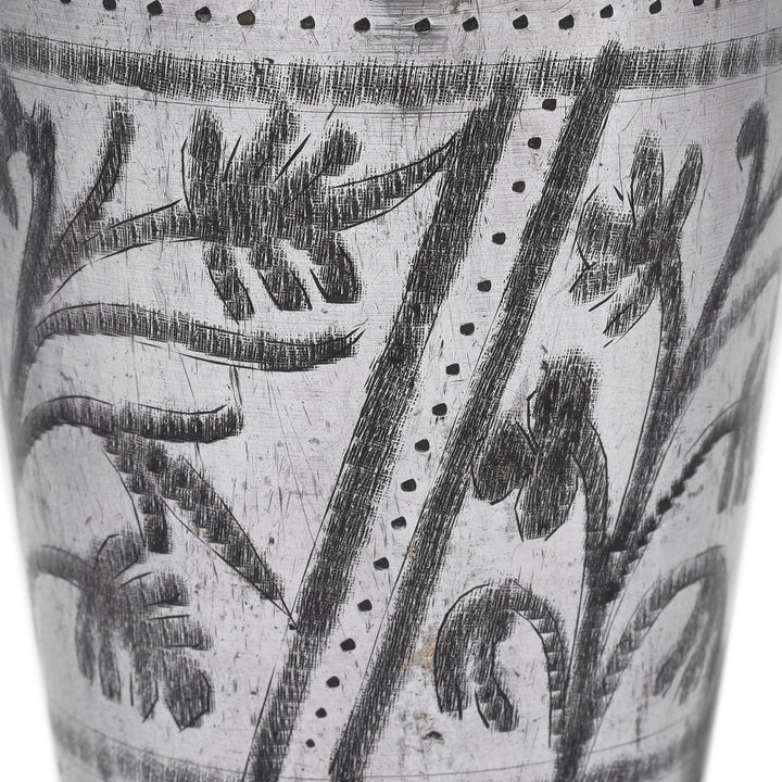 Detail From Floral Vintage Indian Lassi Cup | Indigo Antiques