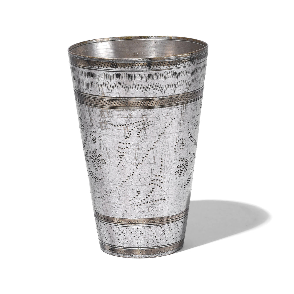 Floral Vase Antique Indian Lassi Cups | Indigo Antiques