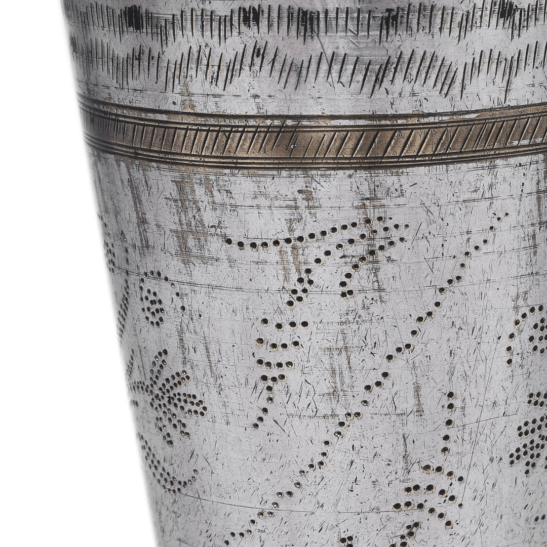 Detail From Floral Vase Antique Indian Lassi Cups | Indigo Antiques