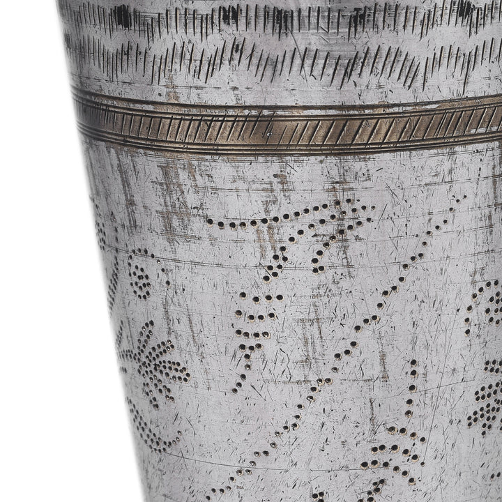 Detail From Floral Vase Antique Indian Lassi Cups | Indigo Antiques