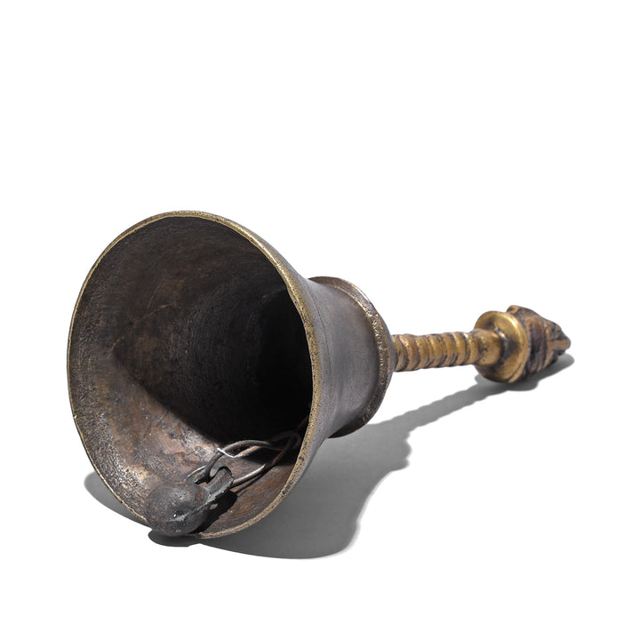 Inside Of Antique Indian Brass Puja Bell | Indigo Antiques
