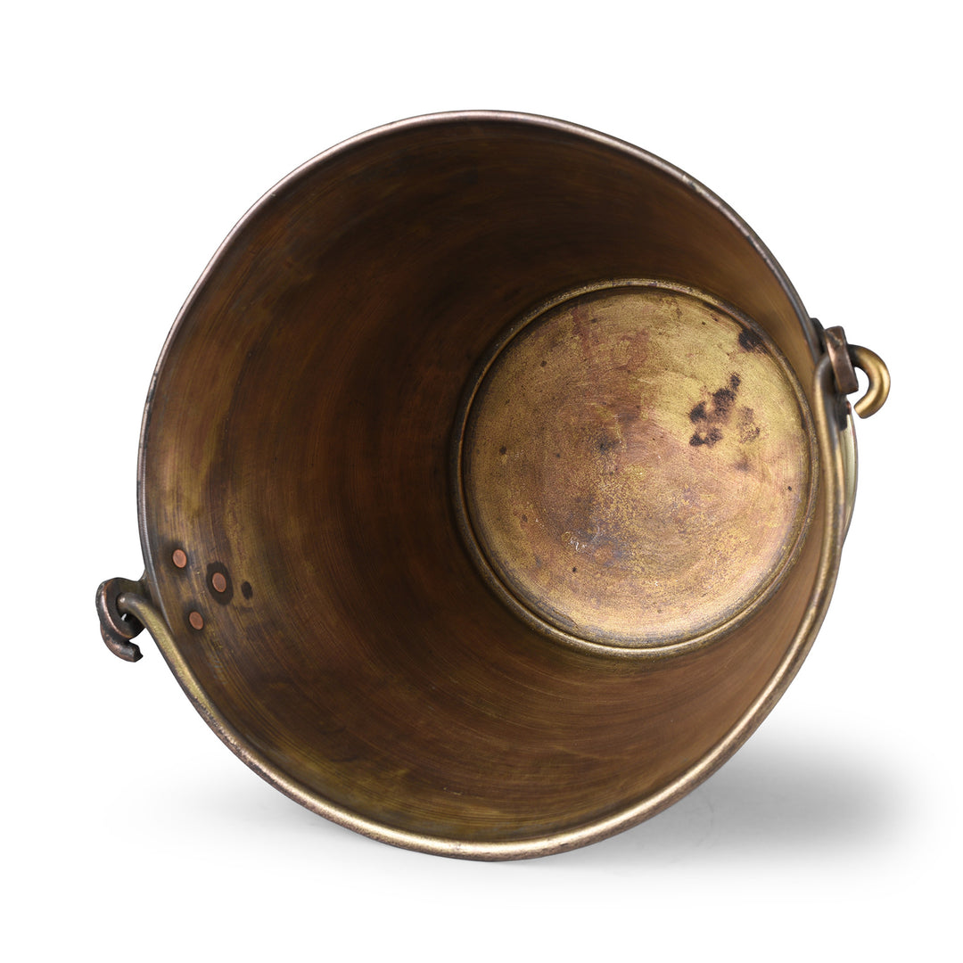 Indian Bucket Collection Antique Indian Brass Temple Bucket | Indigo Antiques