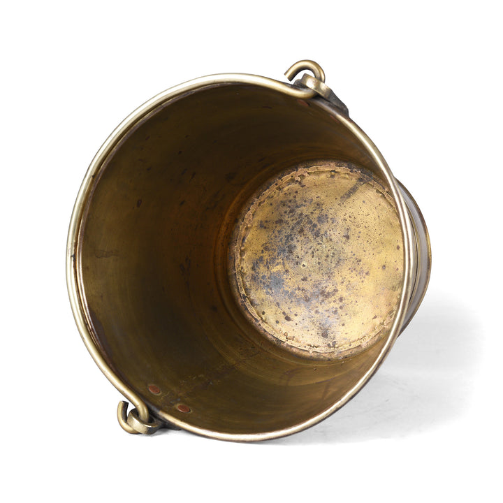 Interior Of Antique Indian Brass Temple Bucket | Indigo Antiques