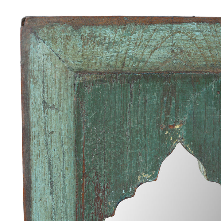  Mihrab Mirror Frame Made From An Old Teak Panel | Indigo Antiques