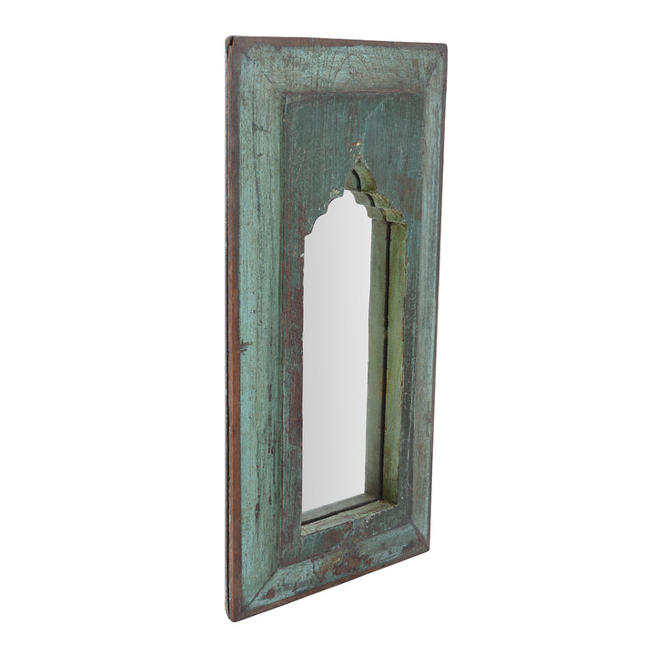  Mihrab Mirror Frame Made From An Old Teak Panel | Indigo Antiques