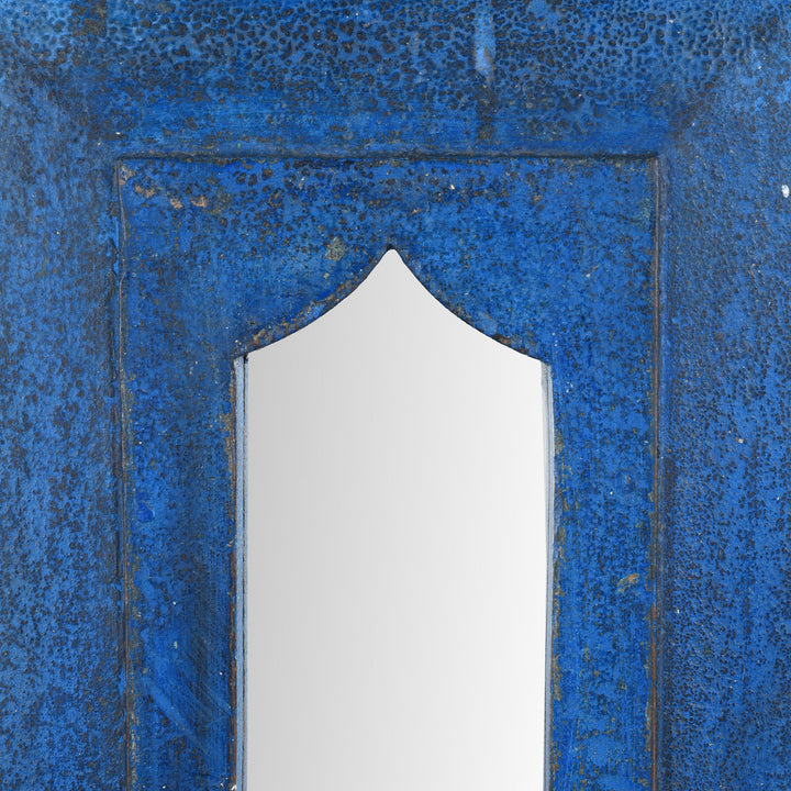 Detail From Painted Mihrab Mirror Made From Old Teak Panel | Indigo Antiques