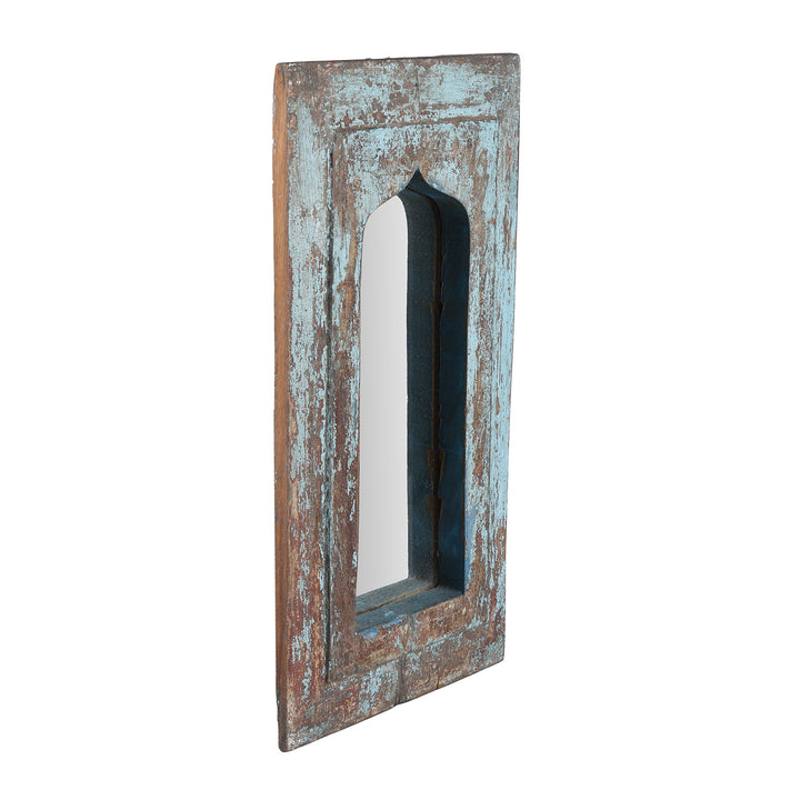 Mihrab Mirror Frame Made From An Old Teak Panel | Indigo Antiques