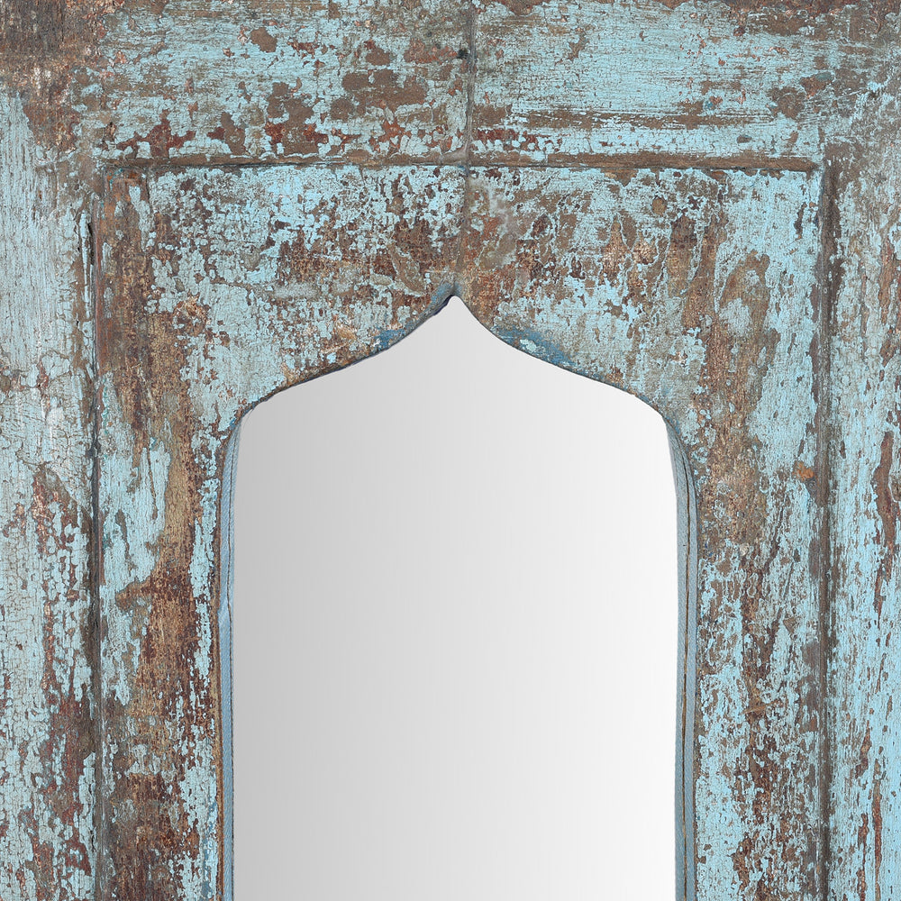 Mihrab Mirror Frame Made From An Old Teak Panel | Indigo Antiques