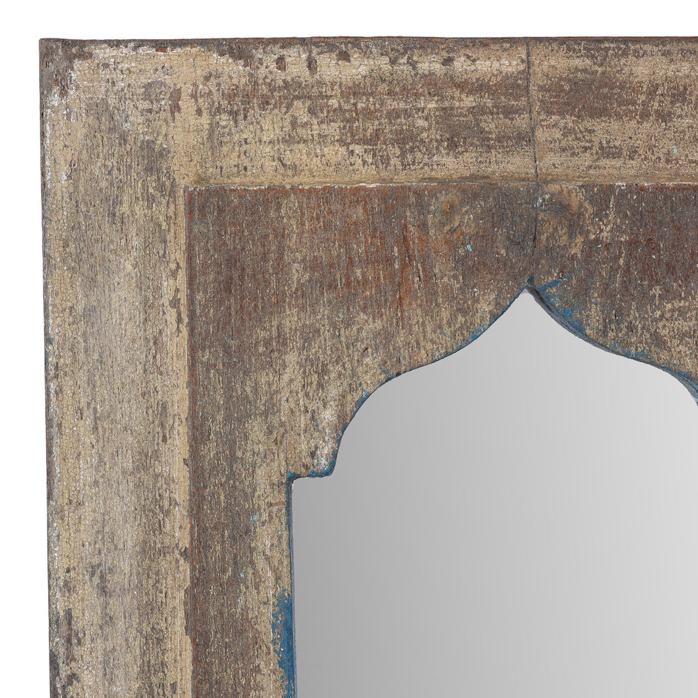 Indian Mihrab Mirror Made From Old Teak | Indigo Antiques