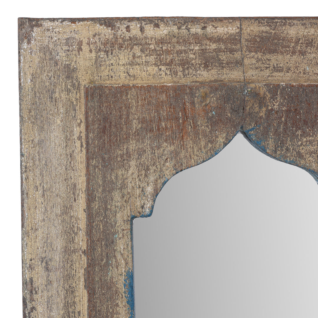 Indian Mihrab Mirror Made From Old Teak | Indigo Antiques