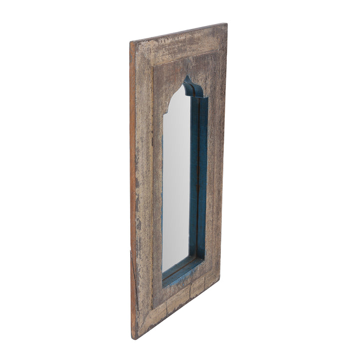 Indian Mihrab Mirror Made From Old Teak | Indigo Antiques