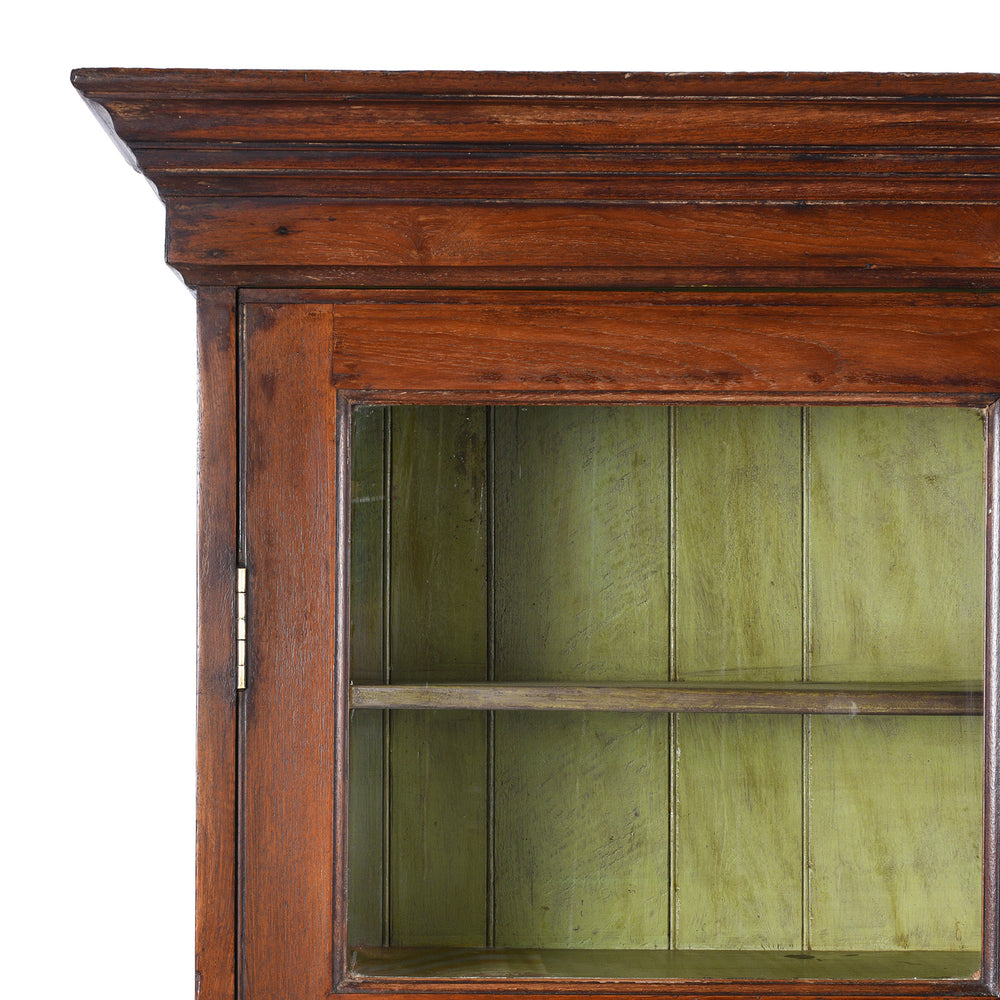 Corner Detail From Antique Anglo Indian Glazed Book Cabinet | Indigo Antiques