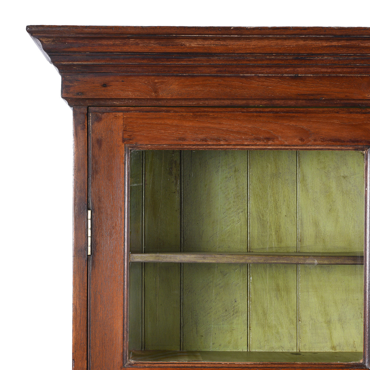 Corner Detail From Antique Anglo Indian Glazed Book Cabinet | Indigo Antiques