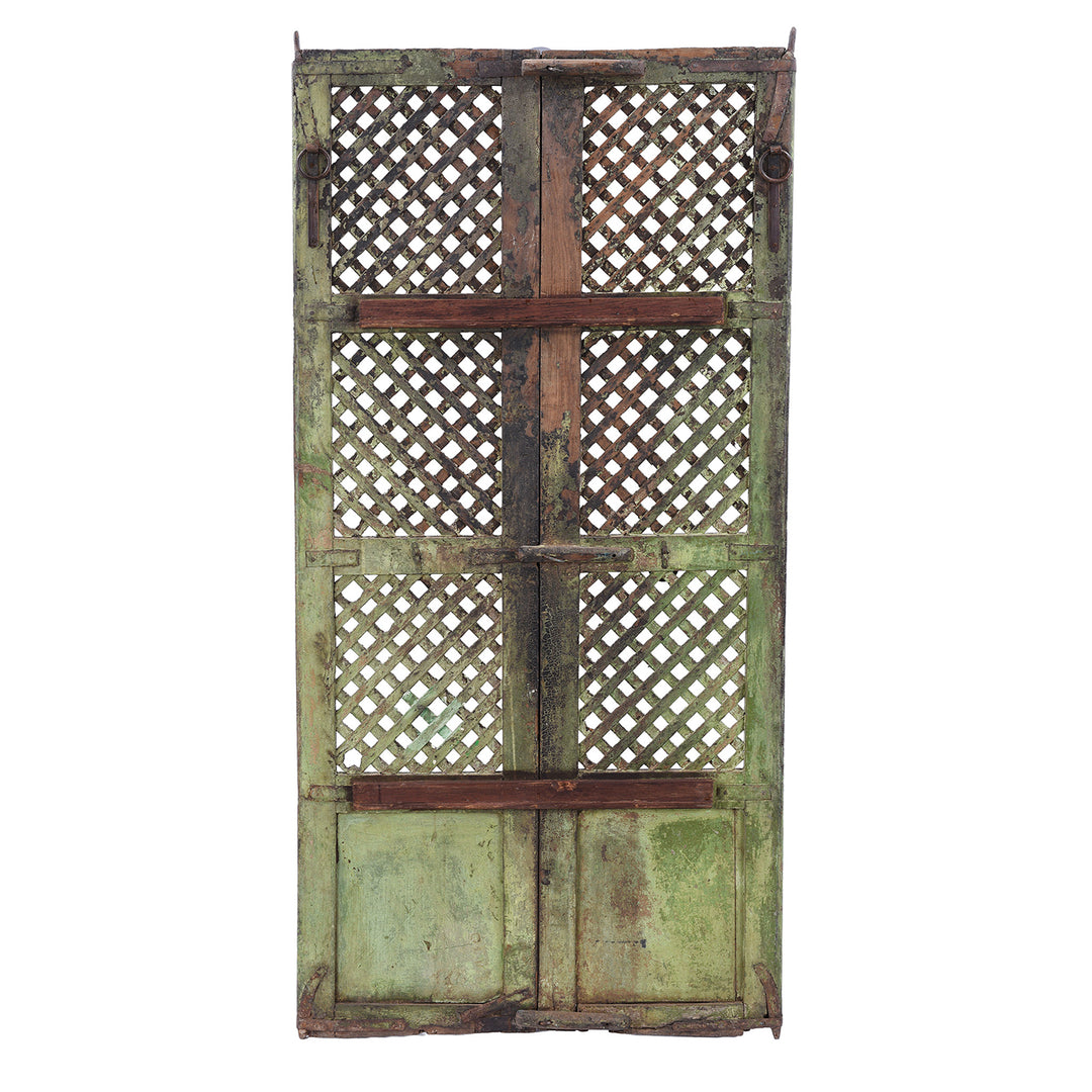 Back Of Antique Indian Lattice Jali Doors From Bikaner