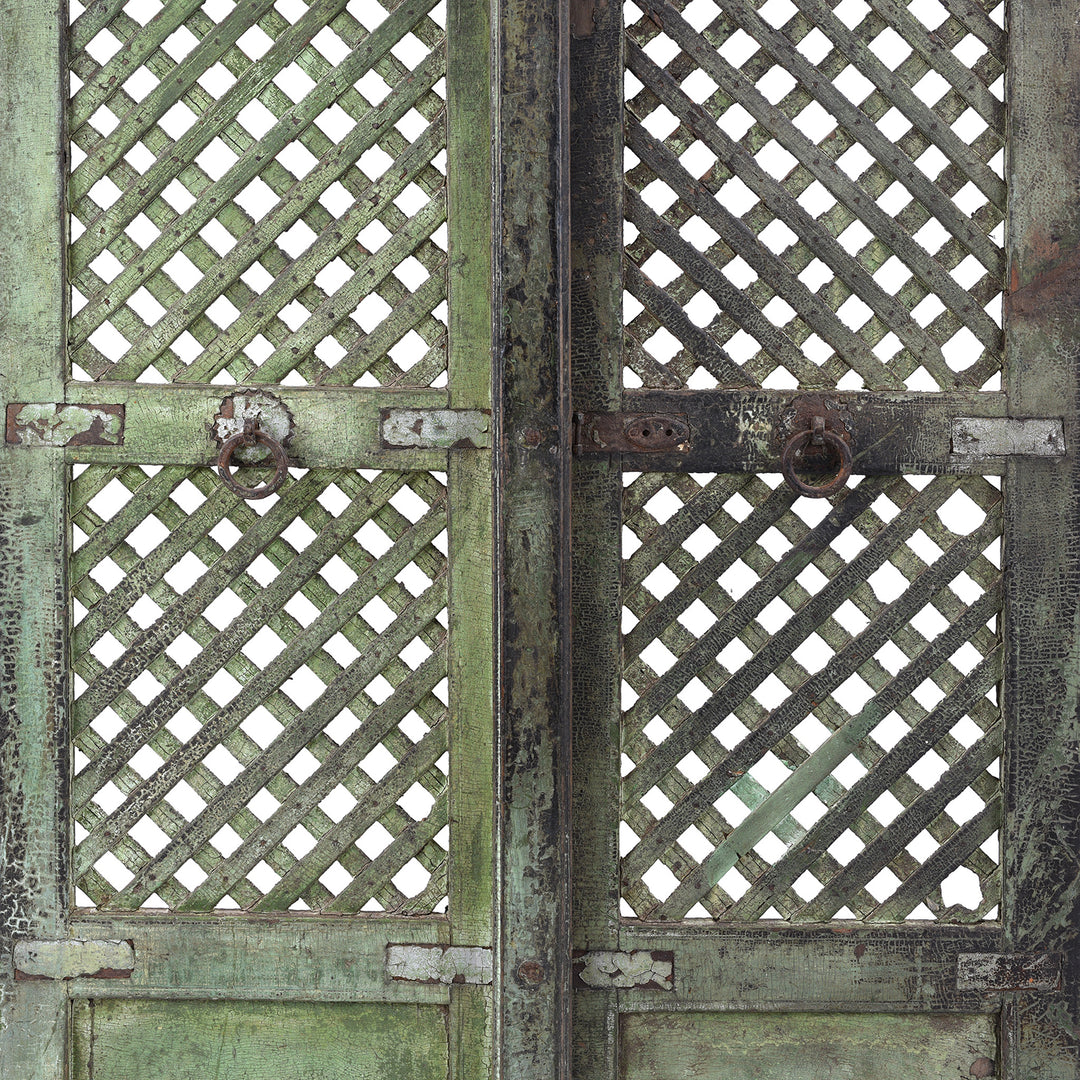 Detail From Antique Indian Lattice Jali Doors From Bikaner