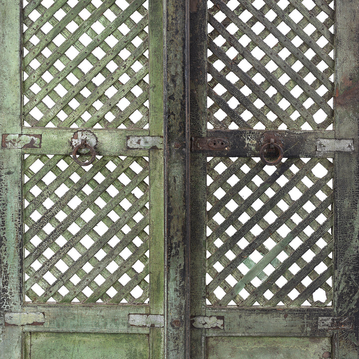 Detail From Antique Indian Lattice Jali Doors From Bikaner