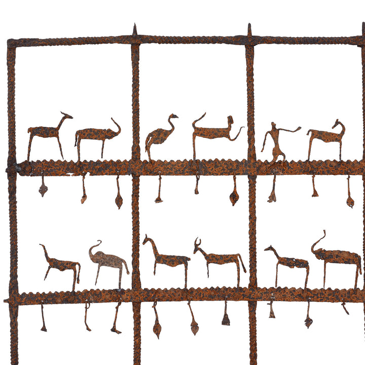 Bastar Toran Wall Hanging With Stylised Animal Motifs And Hanging Pendants Circa 1940