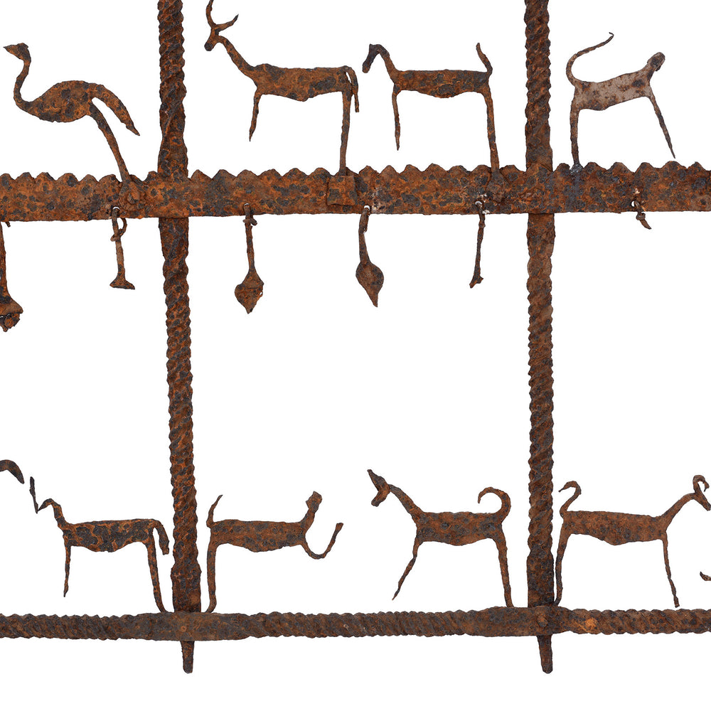Bastar Toran Wall Hanging With Stylised Animal Motifs And Hanging Pendants Circa 1940