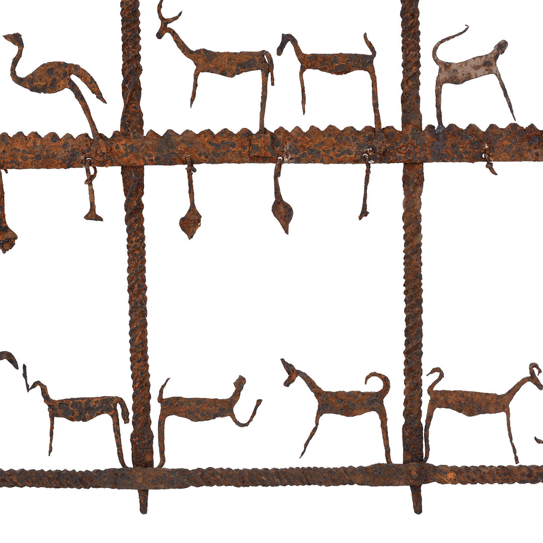 Bastar Toran Wall Hanging With Stylised Animal Motifs And Hanging Pendants Circa 1940