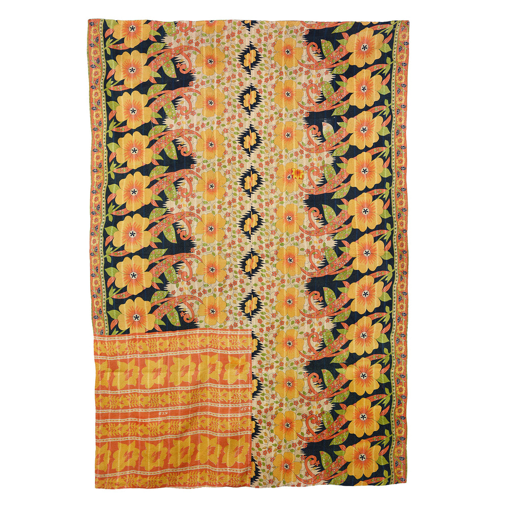 Vintage Double Sided Kantha Throw | Indigo Antiques