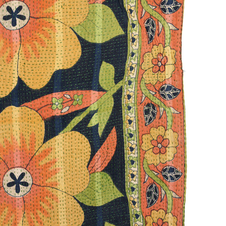 Vintage Double Sided Kantha Throw | Indigo Antiques