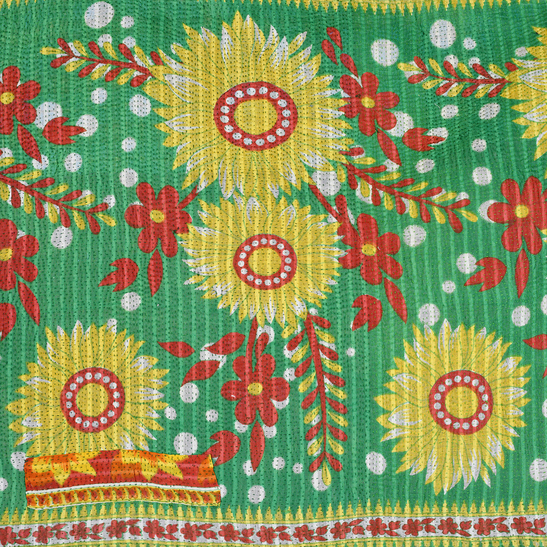 Vintage Double Sided Kantha Throw | Indigo Antiques
