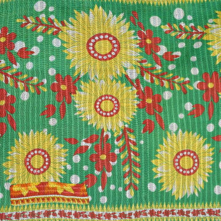 Vintage Double Sided Kantha Throw | Indigo Antiques