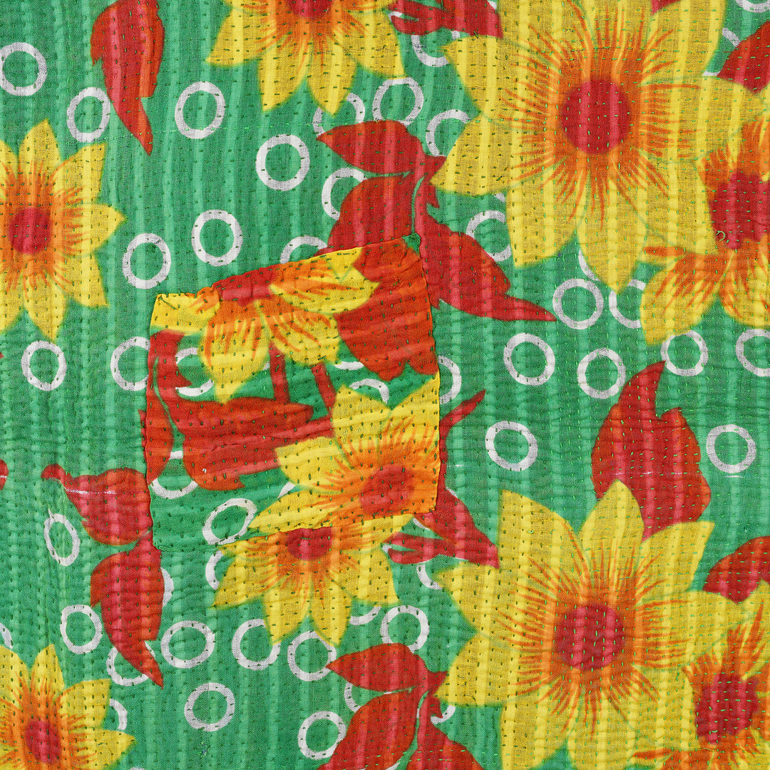 Vintage Double Sided Kantha Throw | Indigo Antiques