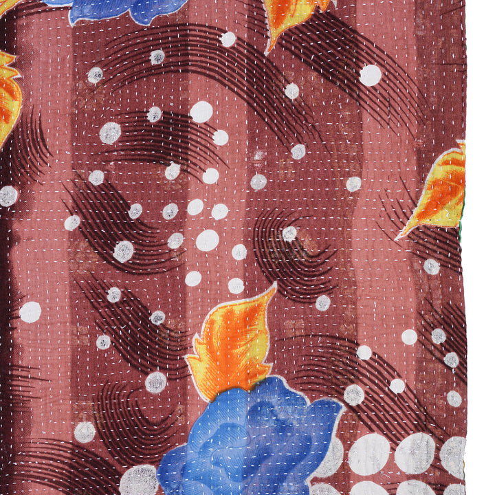 Detail From Vintage Bengali Kantha Throw | Indigo Antiques