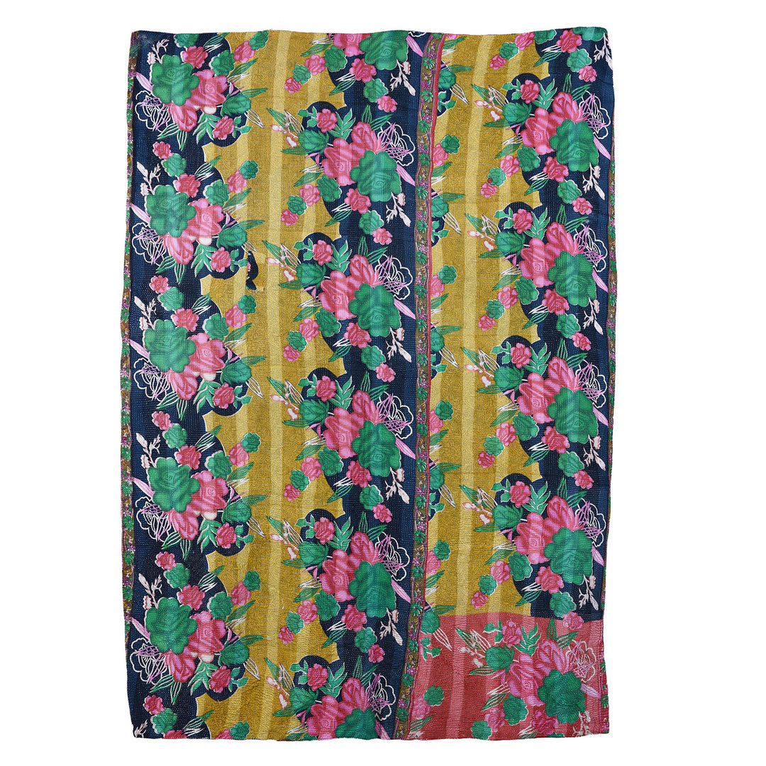Vintage Bengali Kantha Throw | Indigo Antiques
