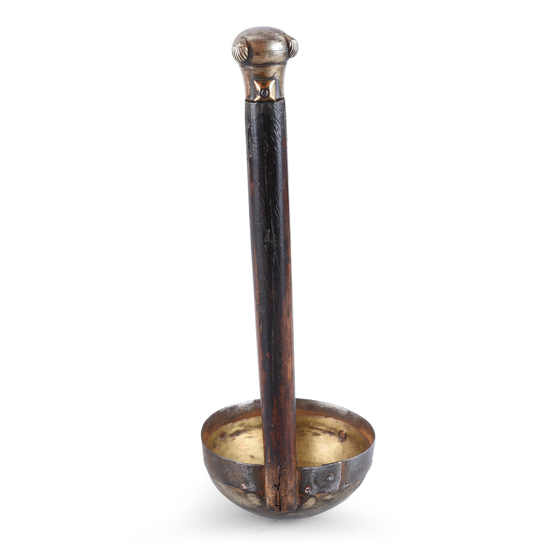 Inscribed Vintage Brass &amp; Iron Ladle | Indigo Antiques