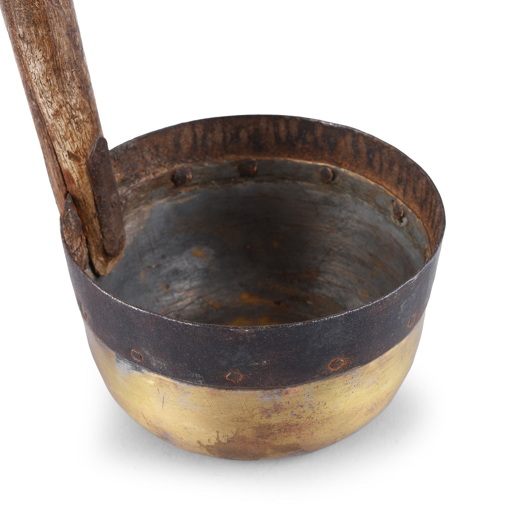 Detail From Vintage Brass & Iron Ladle | Indigo Antiques