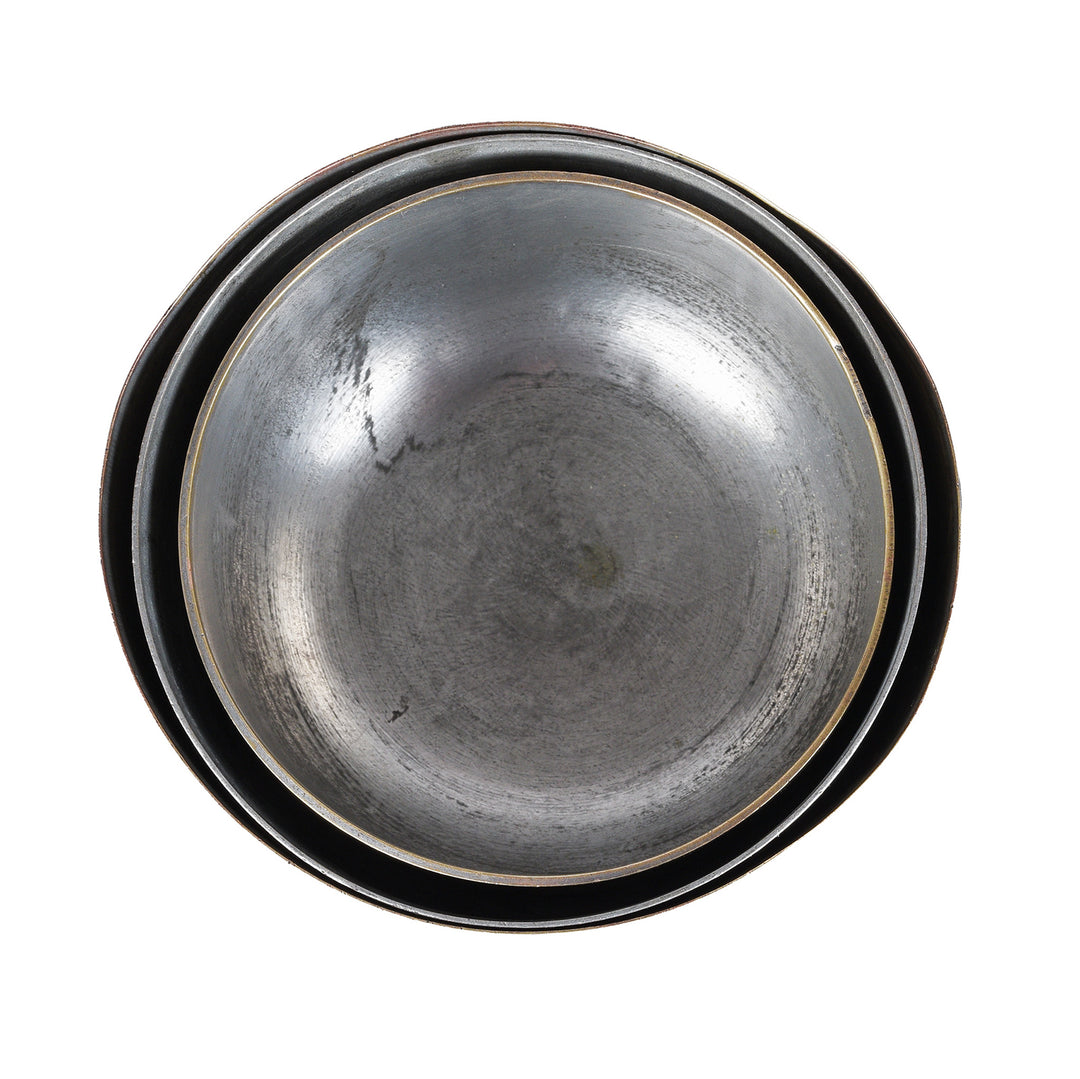 Vintage indian Brass Kattori Bowls Set Of 3 | Indigo Antiques