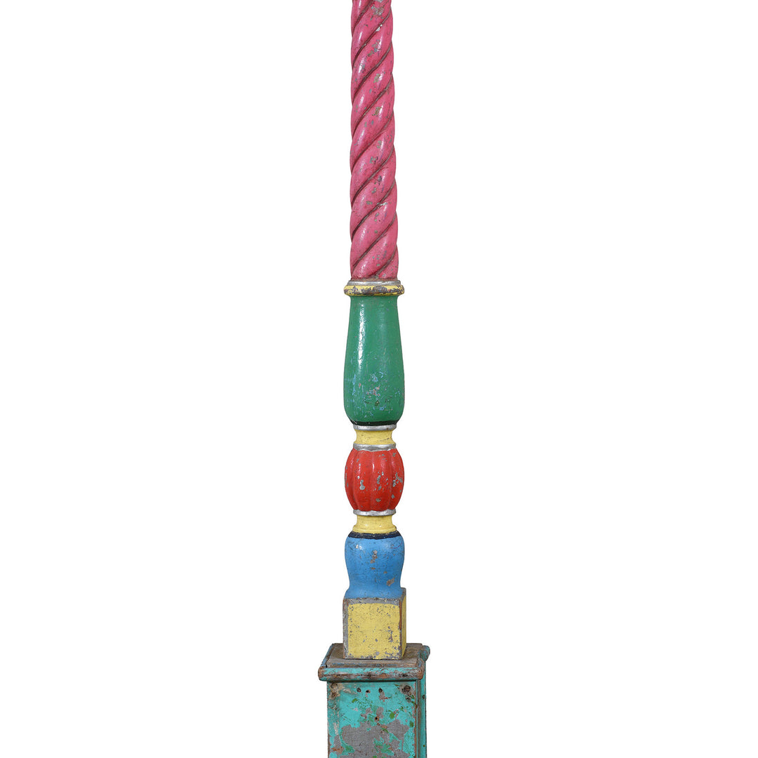 Column Detail From Antique Indian Painted Archway | Indigo Antiques