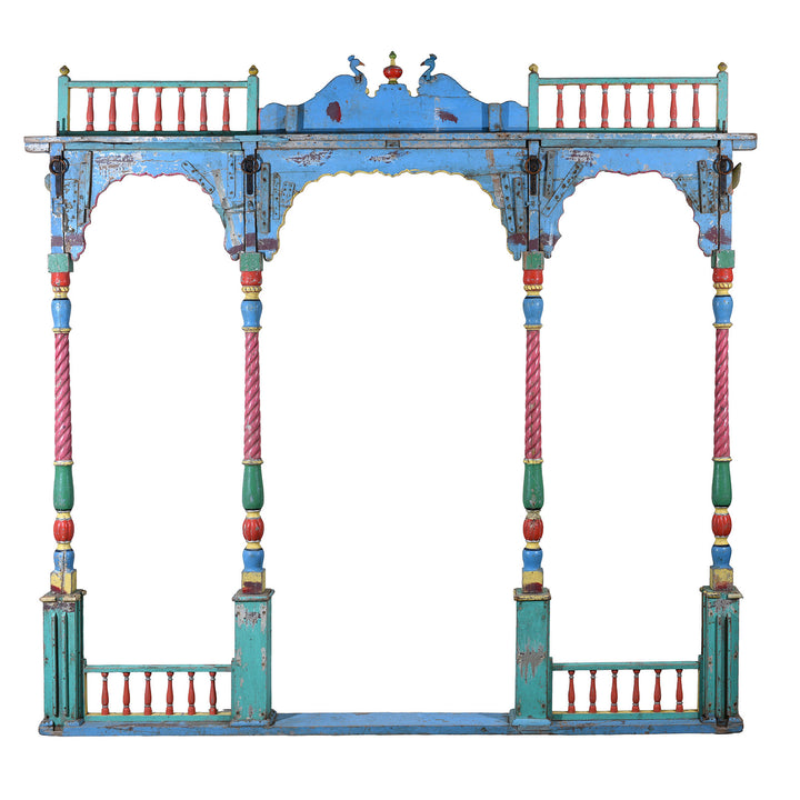 Back Of Antique Indian Painted Archway | Indigo Antiques