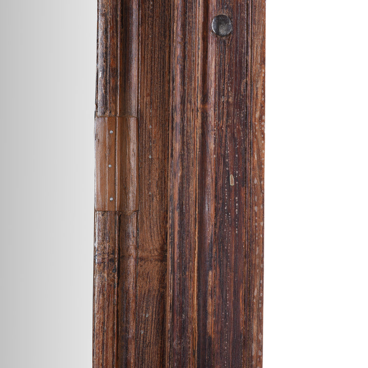 Frame And Repair Detail From Antique Indian Teak Mirror | Indigo Antiques