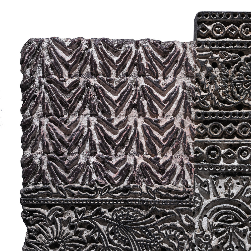 Detail From Option 1 Old Textile Printing Blocks - On a Stand | INDIGO ANTIQUES