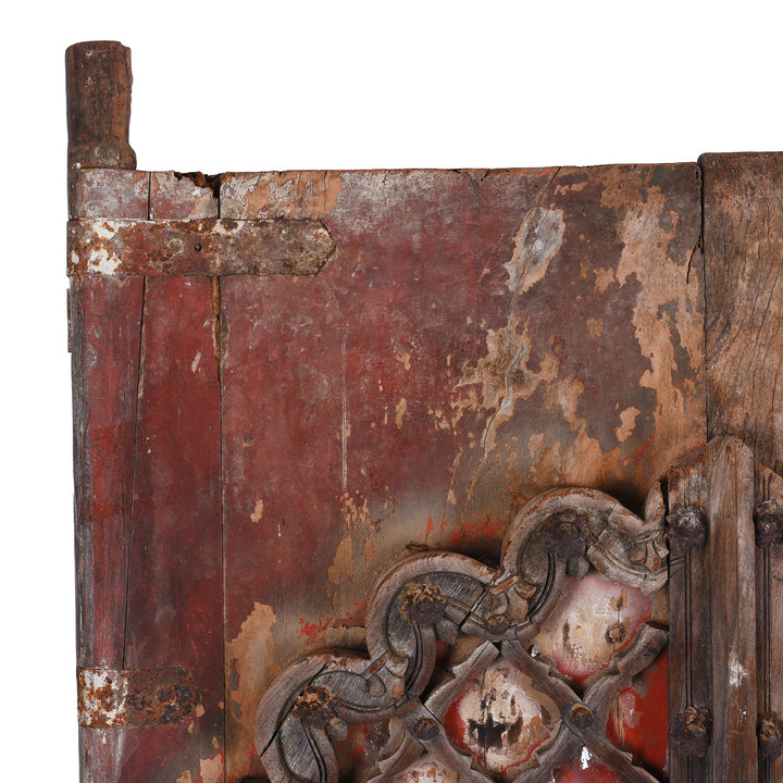 Corner Detail From Antique Indian Jail Window Shutters | Indigo Antiques