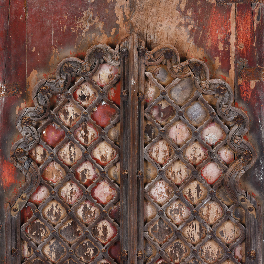 Arch Detail From Antique Indian Jail Window Shutters | Indigo Antiques